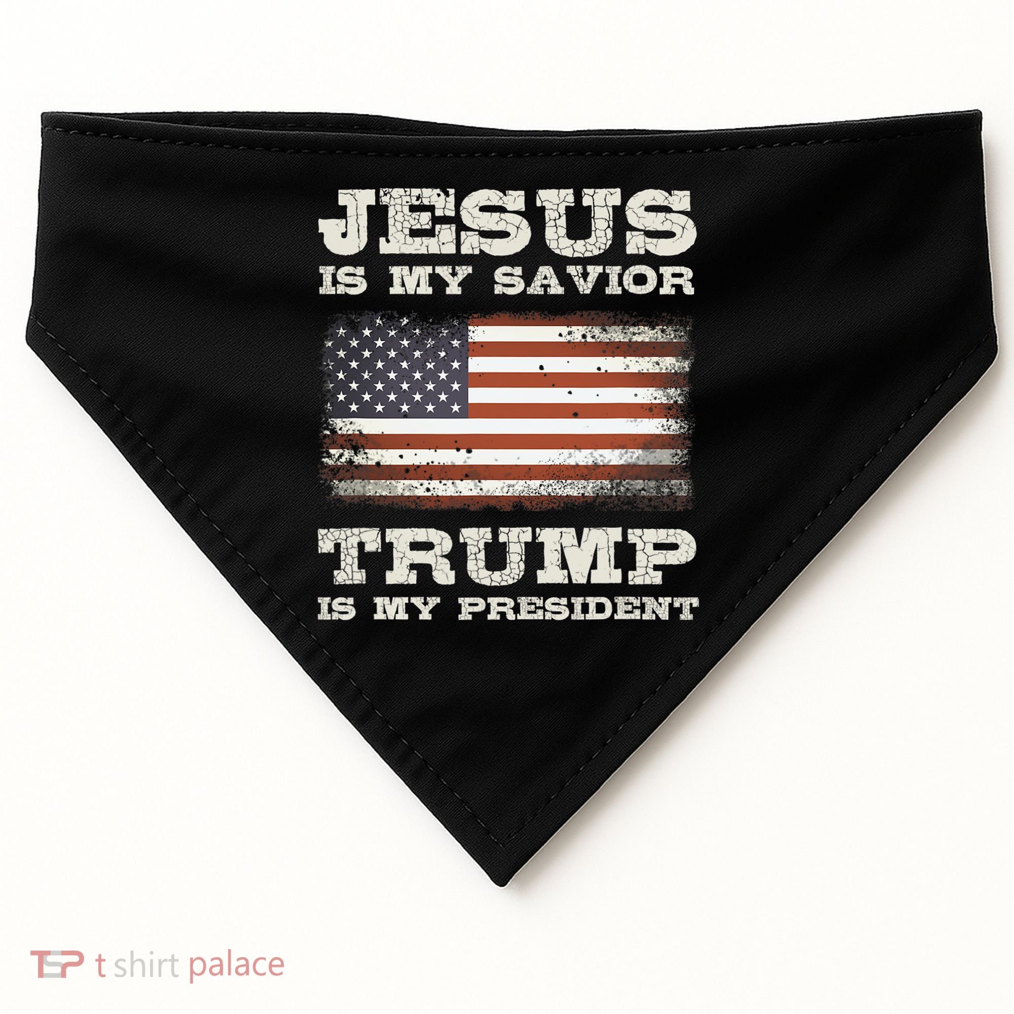 Jesus Is My Savior Trump Is My President USA-Made Doggie Bandana
