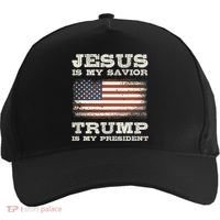 Jesus Is My Savior Trump Is My President Five-Panel Snapback Cap thumb 0