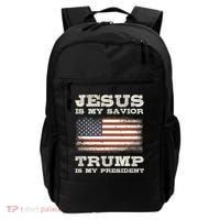 Jesus Is My Savior Trump Is My President Backpack thumb 0