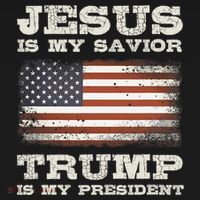 Jesus Is My Savior Trump Is My President Women's Hoodie thumb 2