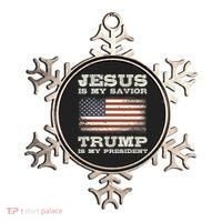 Jesus Is My Savior Trump Is My President Ornament thumb 0