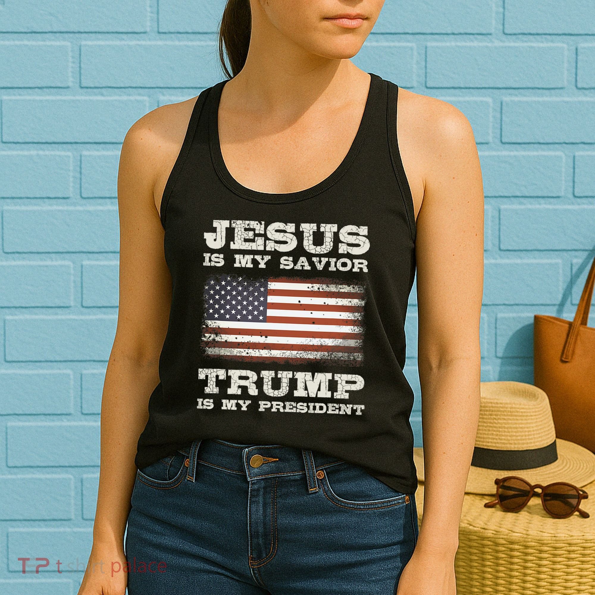 Jesus Is My Savior Trump Is My President Women's Tank Top