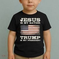 Jesus Is My Savior Trump Is My President Toddler T-Shirt thumb 2