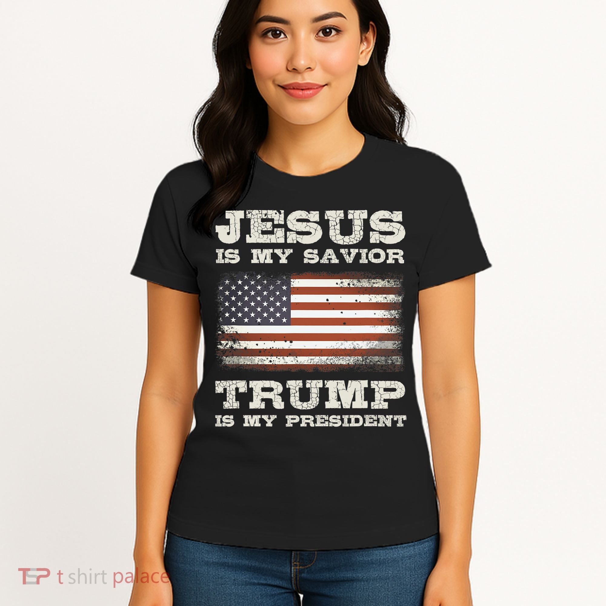 Jesus Is My Savior Trump Is My President Women's T-Shirt