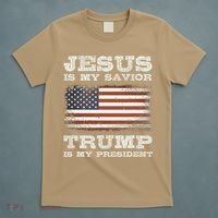 Jesus Is My Savior Trump Is My President T-Shirt thumb 5