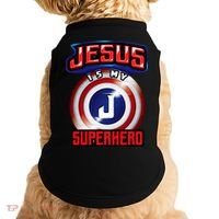 Jesus Is My Superhero Cute Powerful Christian Gift Doggie Tank thumb 0