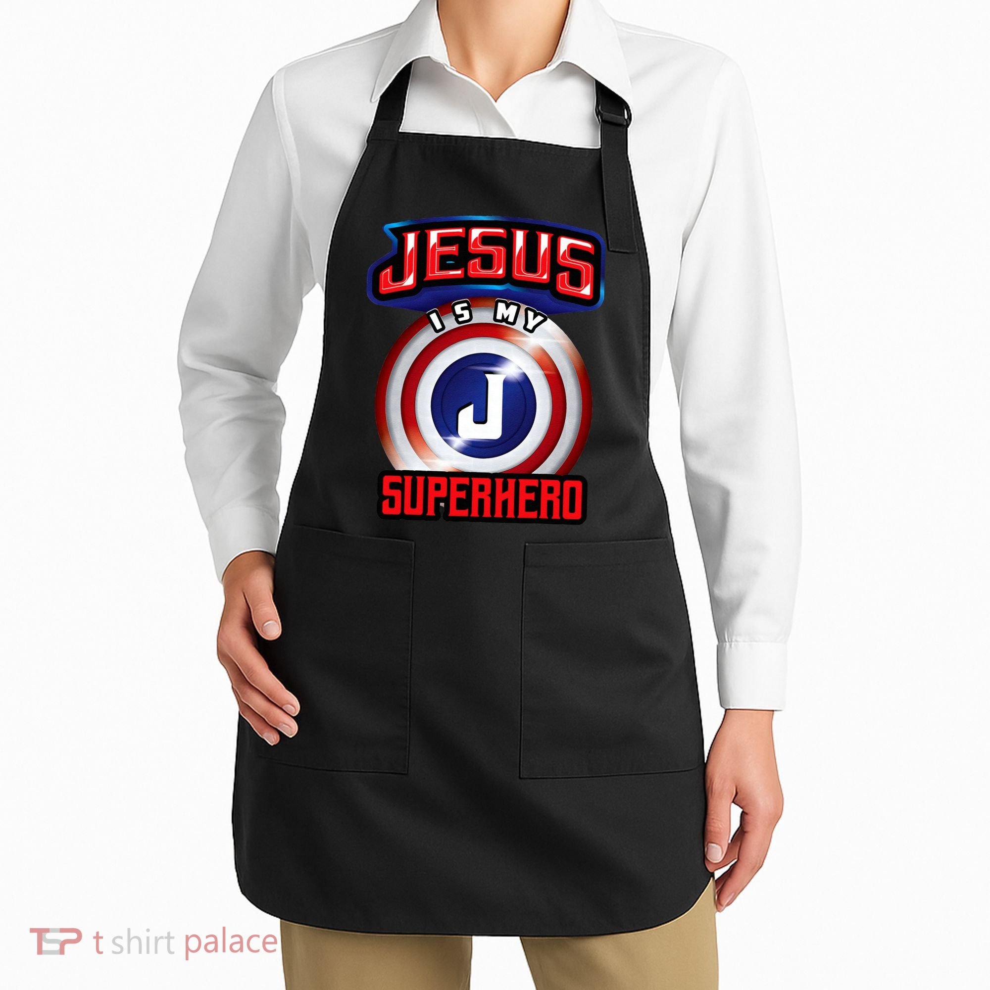 Jesus Is My Superhero Cute Powerful Christian Gift Apron