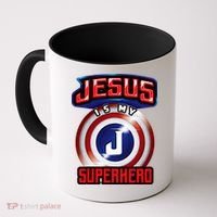 Jesus Is My Superhero Cute Powerful Christian Gift Coffee Mug thumb 0