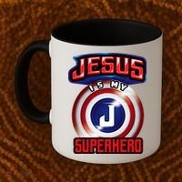 Jesus Is My Superhero Cute Powerful Christian Gift Coffee Mug thumb 2