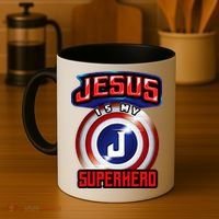 Jesus Is My Superhero Cute Powerful Christian Gift Coffee Mug thumb 4