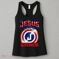 Jesus Is My Superhero Cute Powerful Christian Gift Women's Tank Top thumb 3