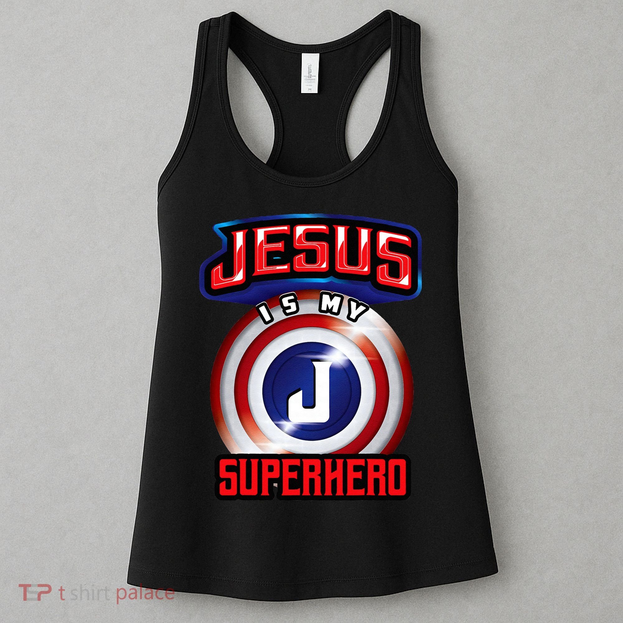 Jesus Is My Superhero Cute Powerful Christian Gift Women's Tank Top