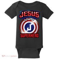 Jesus Is My Superhero Cute Powerful Christian Gift Baby Bodysuit thumb 0