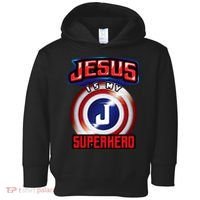 Jesus Is My Superhero Cute Powerful Christian Gift Toddler Hoodie thumb 0