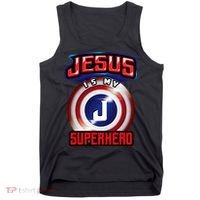 Jesus Is My Superhero Cute Powerful Christian Gift Tank Top thumb 0
