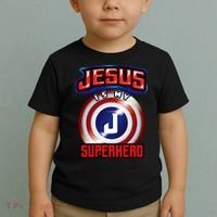 Jesus Is My Superhero Cute Powerful Christian Gift Toddler T-Shirt thumb 2