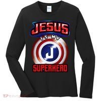 Jesus Is My Superhero Cute Powerful Christian Gift Women's Long Sleeve Shirt thumb 0