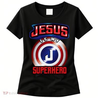 Jesus Is My Superhero Cute Powerful Christian Gift Women's T-Shirt
