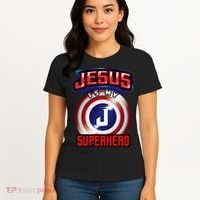 Jesus Is My Superhero Cute Powerful Christian Gift Women's T-Shirt thumb 4