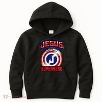 Jesus Is My Superhero Cute Powerful Christian Gift Kids Hoodie thumb 0