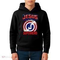 Jesus Is My Superhero Cute Powerful Christian Gift Kids Hoodie thumb 4