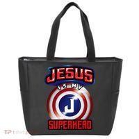 Jesus Is My Superhero Cute Powerful Christian Gift Tote Bag thumb 0