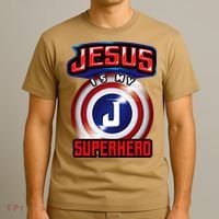Jesus Is My Superhero Cute Powerful Christian Gift T-Shirt thumb 3