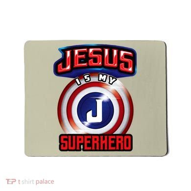 Jesus Is My Superhero Cute Powerful Christian Gift Mousepad