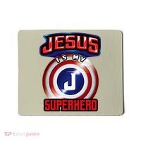 Jesus Is My Superhero Cute Powerful Christian Gift Mousepad thumb 0