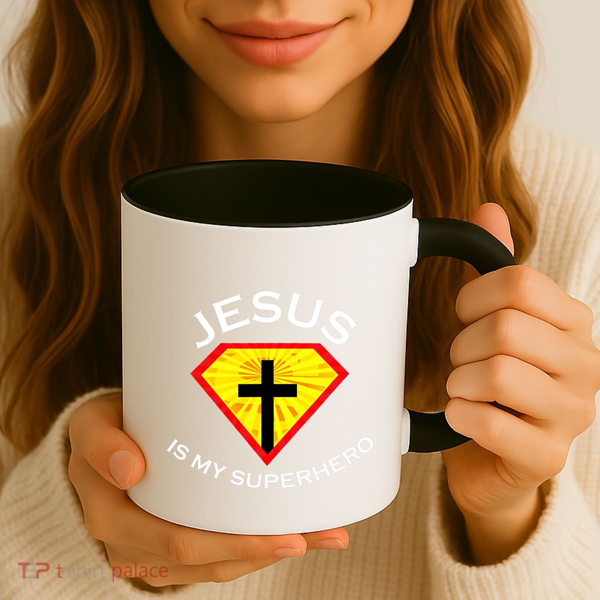 Jesus Is My Superhero Cute Powerful Christian Gift SUPER Coffee Mug
