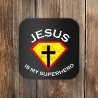 Jesus Is My Superhero Cute Powerful Christian Gift SUPER Coaster thumb 0