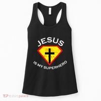 Jesus Is My Superhero Cute Powerful Christian Gift SUPER Women's Tank Top thumb 0