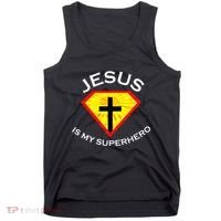 Jesus Is My Superhero Cute Powerful Christian Gift SUPER Tank Top thumb 0