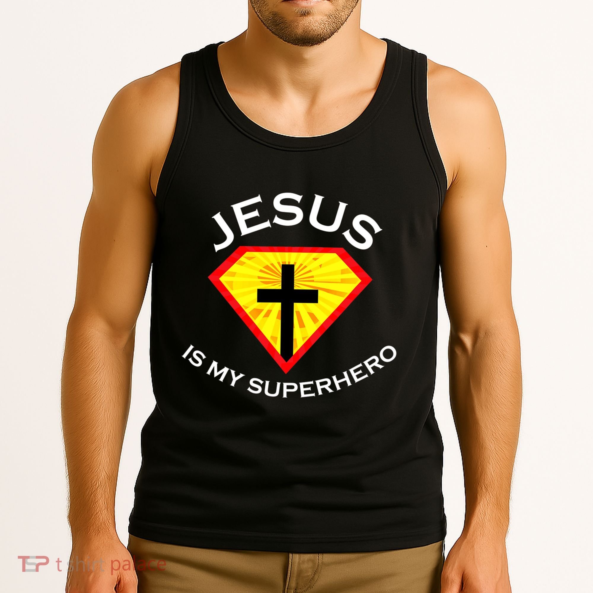 Jesus Is My Superhero Cute Powerful Christian Gift SUPER Tank Top