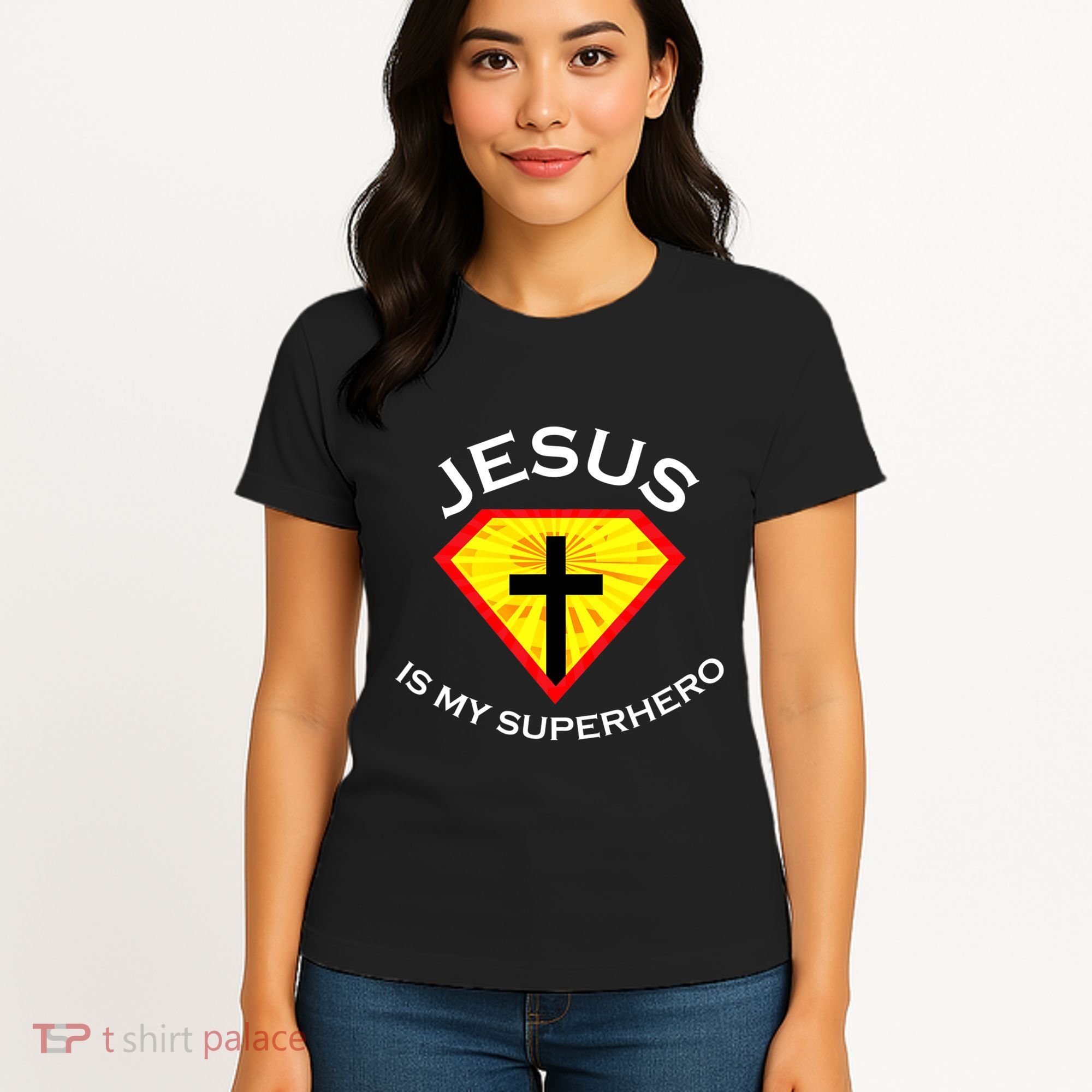 Jesus Is My Superhero Cute Powerful Christian Gift SUPER Women's T-Shirt