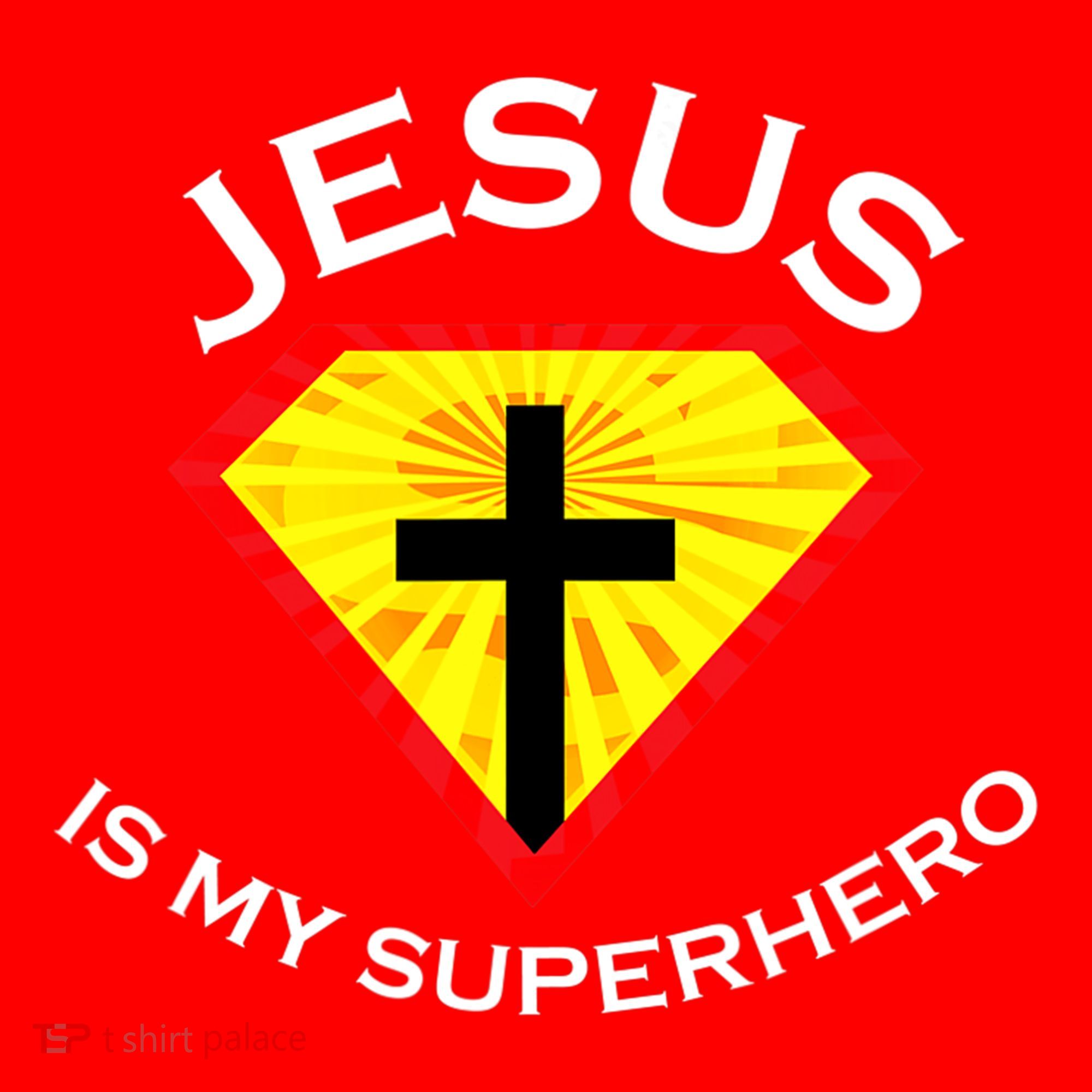 Jesus Is My Superhero Cute Powerful Christian Gift SUPER Santa Hat
