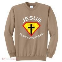 Jesus Is My Superhero Cute Powerful Christian Gift SUPER Sweatshirt thumb 0