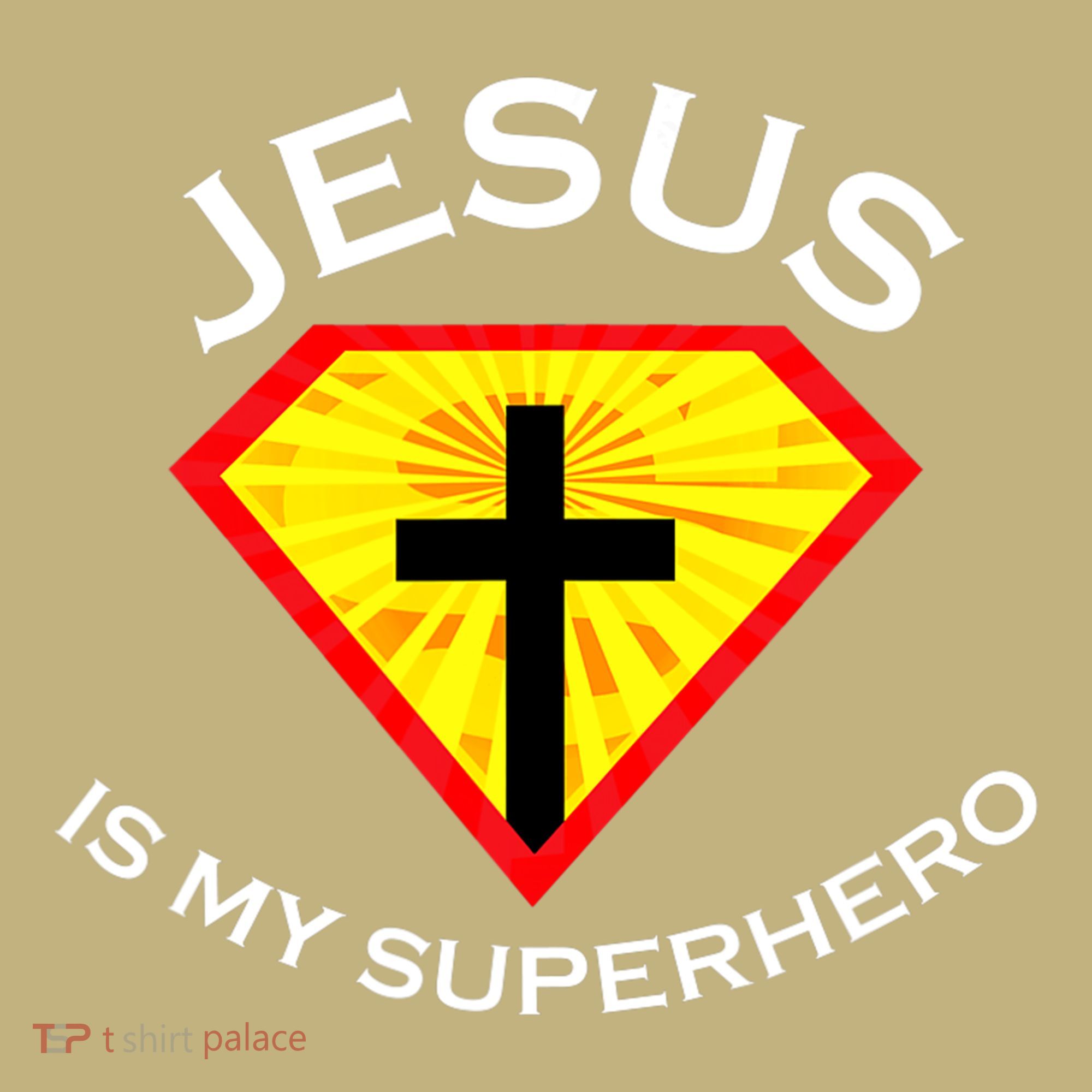 Jesus Is My Superhero Cute Powerful Christian Gift SUPER Polo
