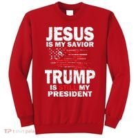 Jesus Is My Savior Trump Is Still My President Sweatshirt thumb 0