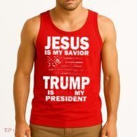 Jesus Is My Savior Trump Is Still My President Tank Top thumb 3