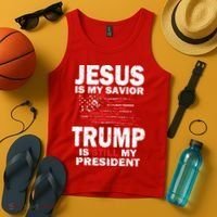 Jesus Is My Savior Trump Is Still My President Tank Top thumb 4
