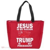 Jesus Is My Savior Trump Is Still My President Tote Bag thumb 0