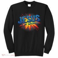 Jesus Is My Superhero Cute Powerful Christian Gift Comic Sweatshirt thumb 0