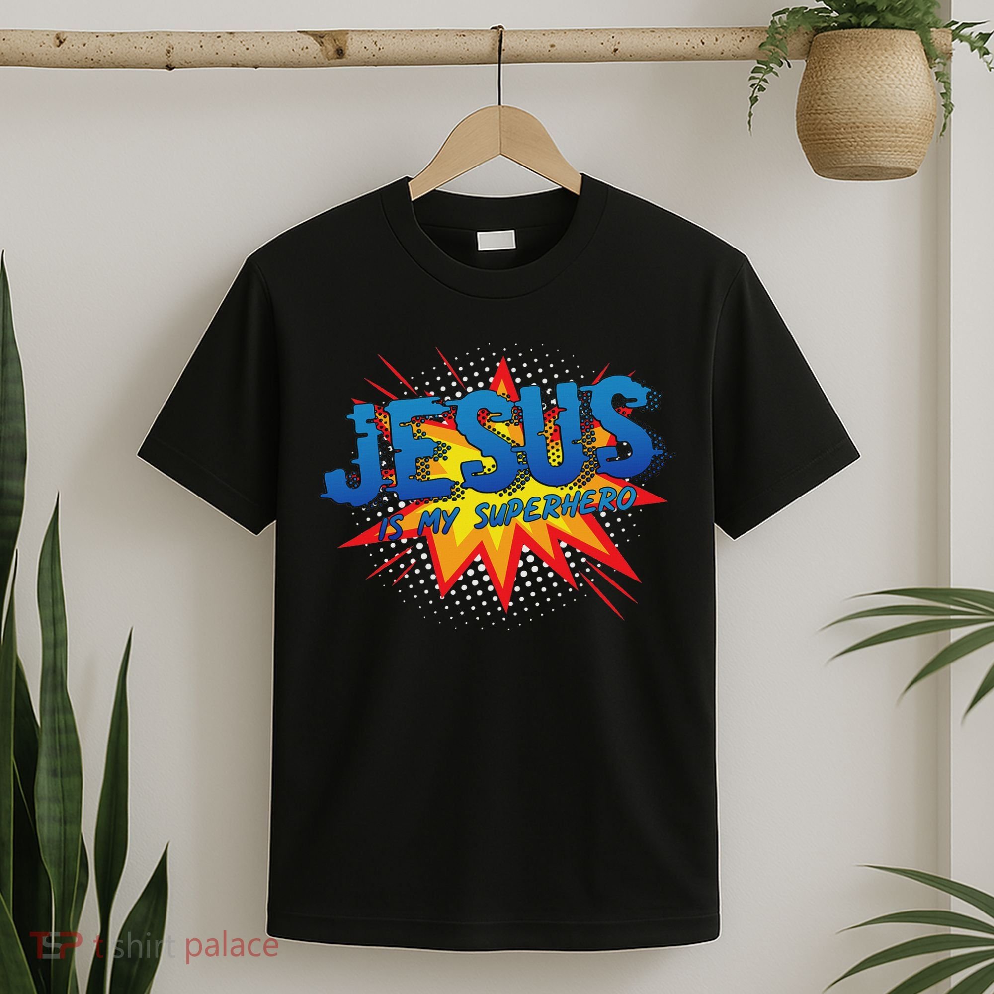Jesus Is My Superhero Cute Powerful Christian Gift Comic T-Shirt