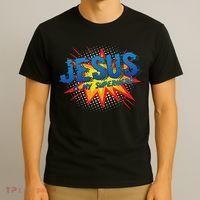 Jesus Is My Superhero Cute Powerful Christian Gift Comic T-Shirt thumb 3