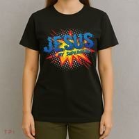 Jesus Is My Superhero Cute Powerful Christian Gift Comic T-Shirt thumb 4
