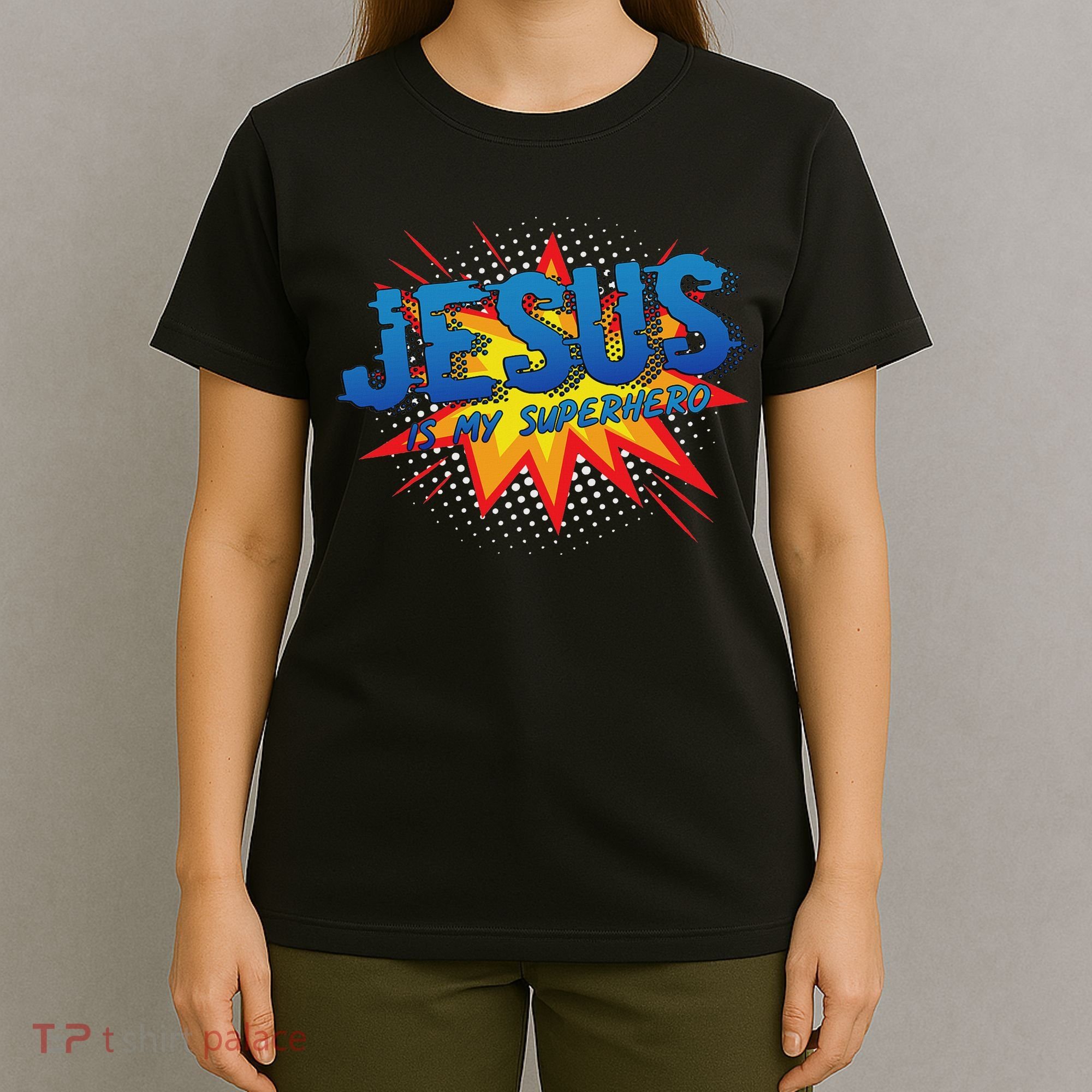 Jesus Is My Superhero Cute Powerful Christian Gift Comic T-Shirt