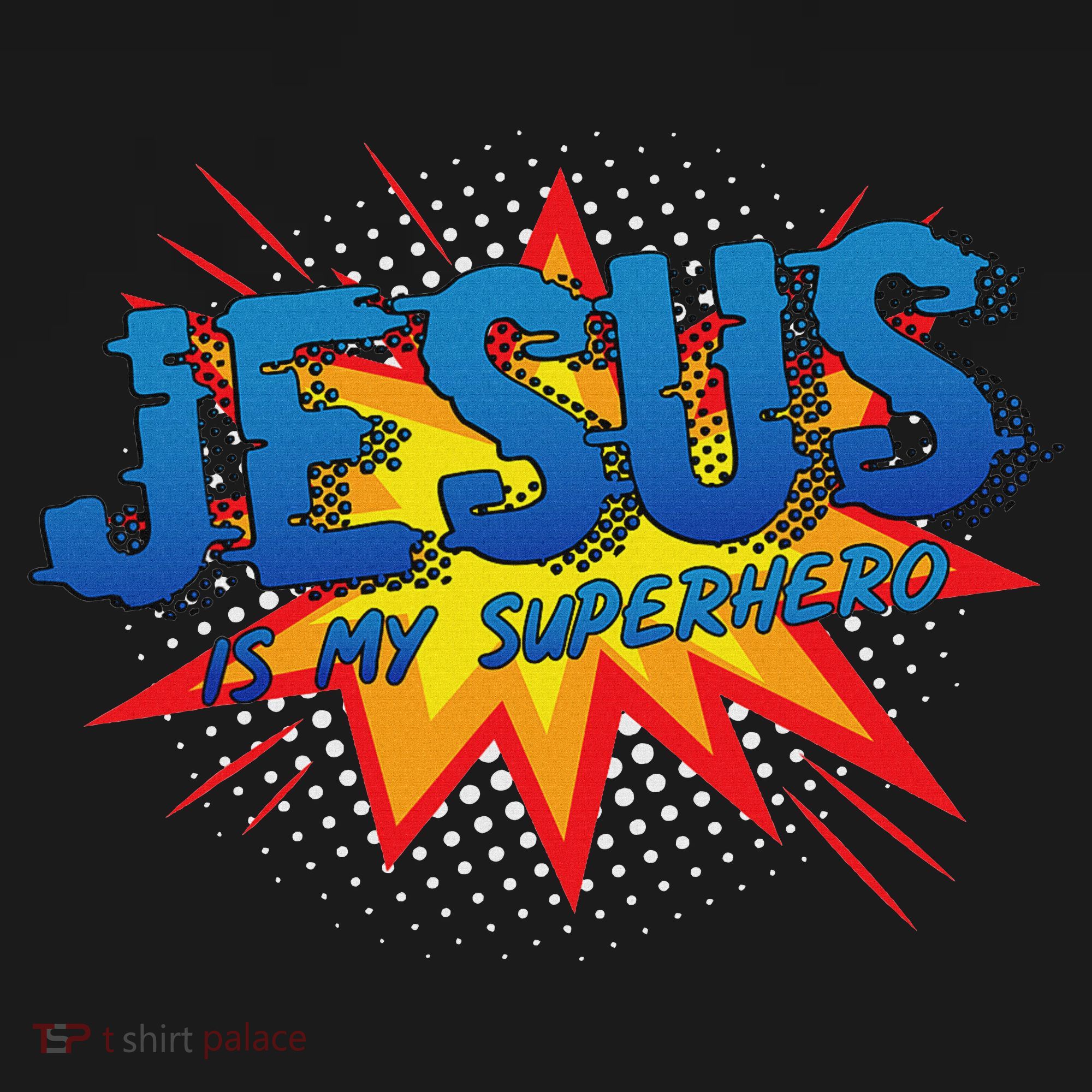 Jesus Is My Superhero Cute Powerful Christian Gift Comic Coaster