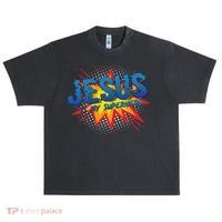 Jesus Is My Superhero Cute Powerful Christian Gift Comic Urban Oversized Heavyweight T-Shirt thumb 0