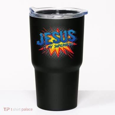 Jesus Is My Superhero Cute Powerful Christian Gift Comic Tumbler